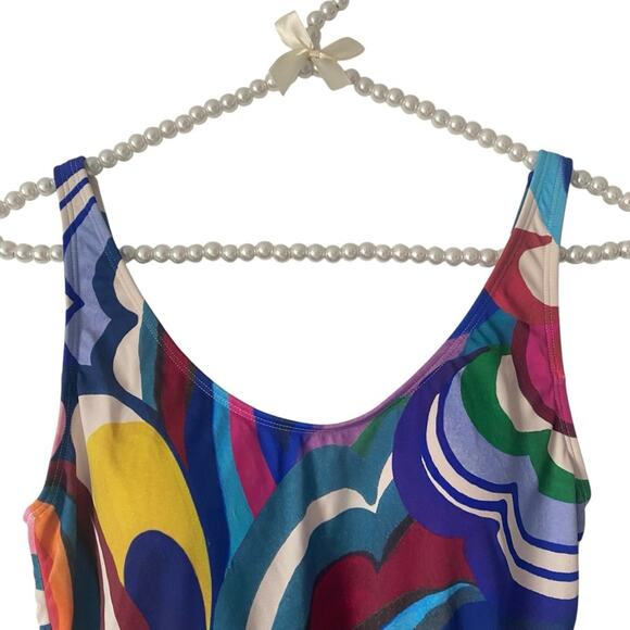 Boden Atrani Belted One Piece Swimsuits size 8 Blue Multicolor - Picture 4 of 9